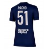 Paris Saint-Germain Willian Pacho #51 Hemmatröja Kvinnor 2025-26 Korta ärmar Paris Saint-Germain Willian Pacho #51 Hemmatröja Kvinnor 2025-26 Korta ärmar